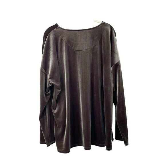 J. Jill velvet top blouse Size XL‎ boho lagenlook - Picture 5 of 6